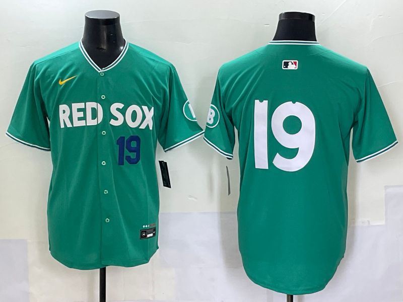 Men 2025 Boston Red Sox #19 No Name Dark Green Joint Name Nike MLB Jersey style 4->boston red sox->MLB Jersey